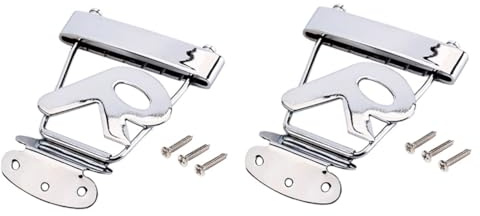 OFFSCH 2stücke R-form Saiten Gitarrenbrücke Aus Metall Hochwertige Semi-hohl Tailpiece Bridge Als Ersatzteil Für Jazz-gitarren Gaa Silber Robust Langlebig Installieren