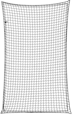 Homgoday Anhängernetz mit Gummiseil, Ladungssicherungsnetz Abdecknetz für Anhänger, Transportnetz Gepäcknetz, Anhänger Ladungssicherung, Abdecknetz Schwarz 4x2,5 m PP