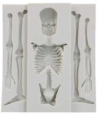 Totenkopf-Harzform, Totenkopf-Schokoladenform,Silikon-Halloween-Backformen, Fondantformen - Vielseitige Halloween-Totenkopf-Kuchenformen, Skelett-Schokoladenform für Desserts, Mousse, Gelee