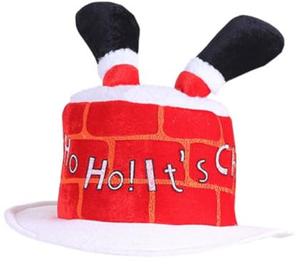 Amosfun Elegante Schornstein Weihnachten Hut Weihnachten Hosen Bein Hut Wiederverwendbare für Weihnachten Decor