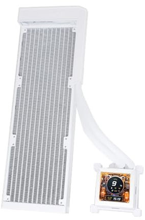 LIANLI LL-HS-LCD-360-N-WT Wasserkühlungs-Set, Lüfterloses Modell, HydroShift LCD 360 ohne Lüfter, Weiß, Seitenmontagedesign, 2,8 Zoll Bildschirm, IPS LCD