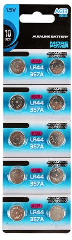 Kelisdi Pilas de botón alcalinas AG13 LR44 de 1,55 V, paquete de 10/20 baterías de repuesto compatibles con varios dispositivos y accesorios
