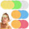 12 PCS Compressed Facial Sponges, Round Cellulose Facial Sponge, 100% Natural Wood Pulp Cotton Face Washing for Facial Cleansing Pore Exfoliation - Multicolor
