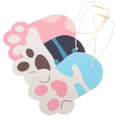 BAZEITFLOW 3pcs Cute Cat Paw Loofah Sponge Kitchen, Reusable Wood Pulp Dish Sponges for Cleaning Dishes, Pots, Pans and Household Surfaces