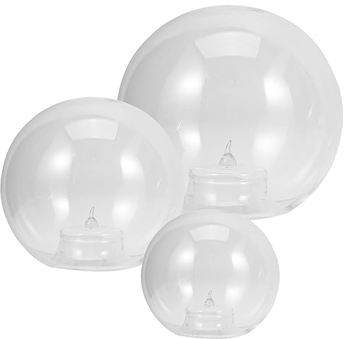 HOLIDYOYO 3pezzi Candele Led Sferiche Elettriche Per Decorazione Di Tavoli Candele Senza Per Atmosfera Romantica e Eventi Speciali