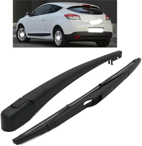 HUVNEXA Ensemble de balais d'essuie-Glace et de Lave-Glace arrière, Accessoires de Voiture for Renault, for Megane 3 Hatchback Coupé 2008-2016 Bras d'essuie-Glace arrière