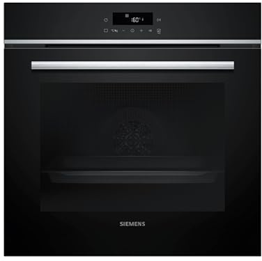 Siemens iQ300 Einbau-Backofen 60 x 60 cm Edelstahl HB571ABS3 | activeClean®, Kindersicherung, 71 l Nutzinhalt, Schnellaufheizung, LED-Touchbedienung, Pyrolytisch+Hydrolytisch
