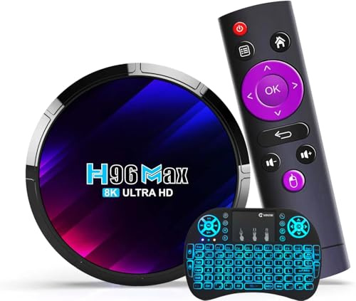 Android TV Box 13.0, Smart Box TV Rk3528 CPU Quad-Core Da 2,0 Ghz, TV Box 4K, Supporto Wifi 6, 2,4 G/5,8 G Dual-Wifi AI-SR, 3D HDR10+, Ethernet 1000 M, BT5.0, Con Mini Tastiera Wireless,4gb+32gb