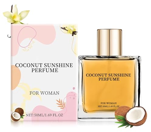 Vanilla Coconut Parfüm, 50ml Langanhaltendes Vanille Parfüm für Haare & Körper, Vanillas Coconuts Hair and Body Perfume Spray, Vanillas Skin Body Mist, Reisegröße Bodyspray