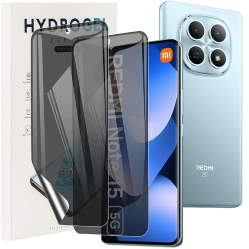 KUSINHOKA 2 Pezzi Privacy Pellicola Protettiva per Xiaomi Redmi Note 15 5G/4G/Poco M8 5G, [Anti Spy] Hydrogel Flessibile Protezione Schermo [Non Vetro], Anti-Graffio Sensibile Film Protettiva
