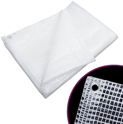 Generico Telone Leno 140 g/m² 2x3 m Bianco,Teloni di plastica