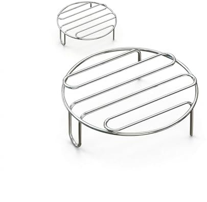 2 Pcs Steamer Rack Set, Stainless Steel Round Cooking Rack, Stackable Steaming Stand for Pot, Cooling, Baking, Roasting and Kitchen Use
