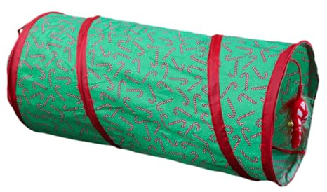 APGLSXY Niedlicher Katzentunnelschlauch, zusammenklappbar, Weihnachtsbaum-Tunnel-Spielzeug für Indoor-Katzentunnel, Frühlings-Versteckspiel