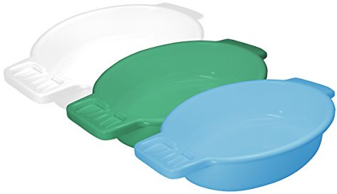 Pflegehome24® Waschschale aus Kunststoff, weiß mit Seifenablage