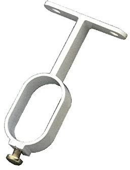 Amig - Confezione da 2 supporti laterali mod.8 in alluminio finitura bianca per appendere barre o tubi all'interno degli armadi | sicure e facile montaggio | Viti | 30 x 15 x 66 mm