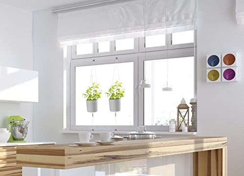 HT Kräuter-Topf 2 Stück weiß Blumentopf Weiss zum Einhängen am Fenster-Rahmen
