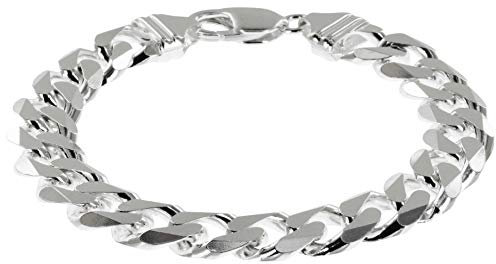 Avesano Armband Panzerkette 925 Silber Herren Silberarmband 11mm Panzerarmband Länge 23 cm verfügbar 102044-023