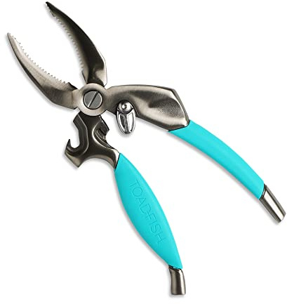 Toadfish Crab Leg Cracker Tool - Seafood Shell Cracking Tool - Stainless Steel Serrated Cutter - Ergonomic Non-Slip Grip - Built-In Bottle Opener Outfitters