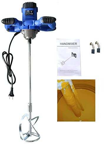 Strumento di miscelazione professionale 550W Agitatore elettrico Pagaia di miscelazione portatile Motar Strumento di miscelazione elettrico per calcestruzzo cemento intonaco malta colore 6 velocità