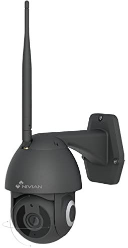 Nivian-Cámara PTZ Wifi 2,4Ghz-2K-Movimiento remoto 360º con función Autotracking y detección de humanos-Visión nocturna 10m-Apta exterior-Compatible con Alexa y Google Home–Control remoto con APP Tuya