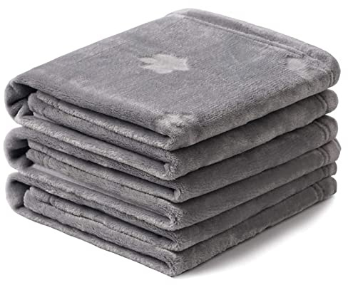 Liemuao Super Softe Warme und Weiche Decke für Haustier Hundedecke Katzendecke für Kleine Mittlere Hunde Katzen, Haustierdecke Schlafmatte für Sofa Bett (Grau, S-40 * 60CM)
