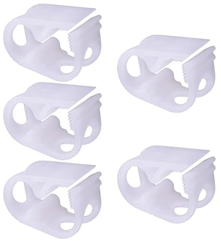 PRODCA Accessoires d'outils pièces Petit/Grand Tube Blanc Pince Pince Clips Siphon Tuyau vanne de contrôle de débit arrêter la bière (Color : 5Pcs Big)