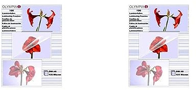 OLYMPIA Laminierfolie 100 X DIN A6 125 Mikron (Packung mit 2)