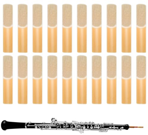 20 Stück Bb-Klarinettenblätter: Blätter BB-Klarinette Stärke 2,0 mit Kasten, traditionelle Saxophonblätter dünnere Blattspitze und ungefüllte Schnitte, Klarinettenblätter für Klarinettenanfänger