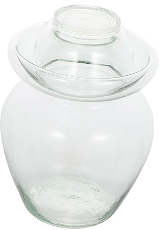 Cabilock 1pezzi Barattolo Vetro Per Sottaceti Contenitore Ermetico Per Conservazione Alimenti Vaso Trasparente Per Fermentazione Crauti e Verdure Capacità