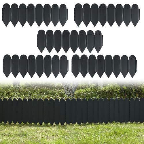 Valla decorativa para jardín, cercado de paisaje para macizos de flores, patio, barrera para animales, cercado de paisaje para patio delantero de césped, para decoración al aire libre de patio ( Color