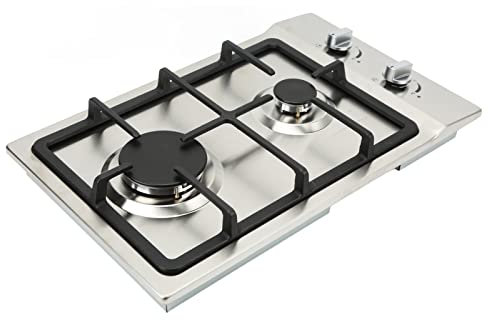 2 Burners Gas Stove Gas Cooktop 2.5KW 2.3KW LPG NG Dual Fuel Built in Gas Hob Thermocouple RV Yacht