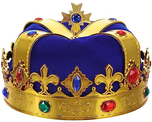 STOBOK Königshut Aus Samt – Königliche Königskrone Königskrone Zum Kindergeburtstag Goldene Kronen Mit Edelsteinen Für Kinder Und Erwachsene