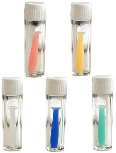 MYSUNBAR Confezione da 5 ventose per lenti a contatto, lenti a contatto in silicone, per lenti morbide e dure, multicolore, Organizer per borse