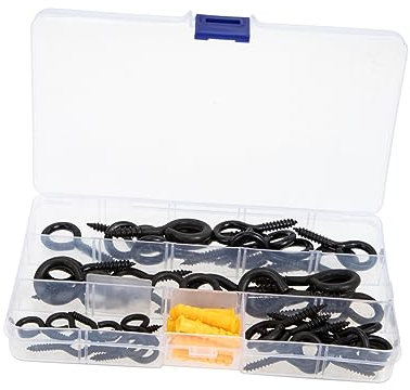 SOLUSTRE 1set Ganci Avvitabili Metallo Occhielli Auto-filettanti Per Uso Domestico Alta Resistenza e Durabilità Facile Installazione Ganci Pratici Per Tende e Decorazioni Interiori