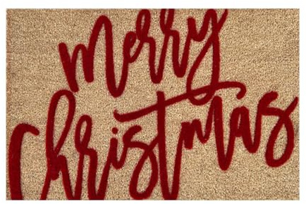 Christmas Doormats Home Front Door Decorations Welcome Festival Decor Door Mat Indoor Outdoor Decor Carpet Merry Christmas Doormat Washable Non Slip Christmas Floor Mat Xmas Decoration (C-1, One Size)