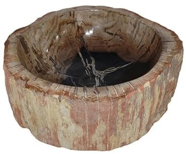 Lavabo lavamani in legno fossilizzato BAGNO 30-39 cm - L 30 x L 25 x H 15 cm