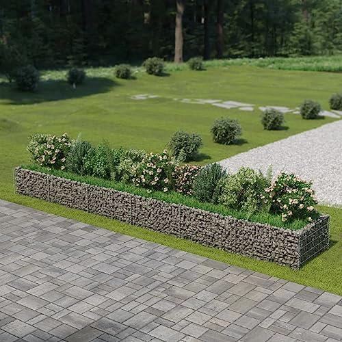 Tomostar Panier de Gabion, Gabion pour Pierre Panier à Pierre Lit surélevé à Gabion Acier galvanisé 540x90x50 cm