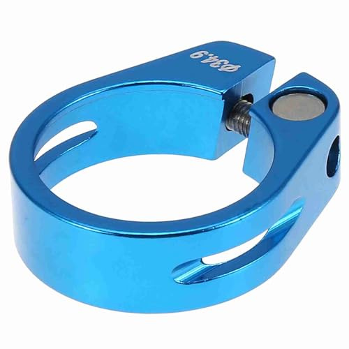 Sattelklemme 35mm Aluminiumlegierung, Blau Fahrrad Sattelklemme 34,9MM Schnellspanner, Fahrradsitz Befestigung Sattelstütze für Mountainbike Rennrad