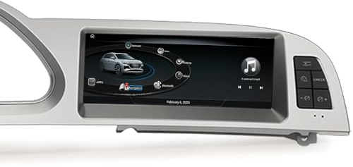 Android 16 8-Kern Qualcomm CPU Autoradio mit Bluetooth 5.1 für Audi A6 C6 2005-2008, 8.8 Zoll IPS Touchscreen Radio mit Navi GPS Kabellos Carplay SWC WiFi DSP DAB+ Canbus