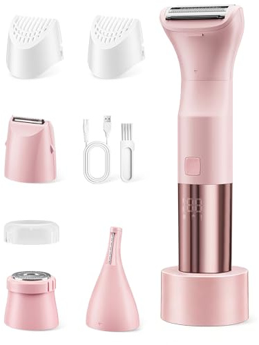 Painless 4-in-1 Lady Shavers for Women with USB Charging Station