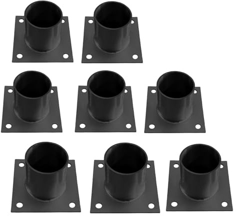 Fence Post Anchor Kit for Wooden Posts, Mailboxes, Railings, and Elevated Decks - 8-Piece Support Base Set