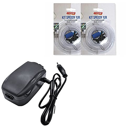 Idroponica Kit Pompa Aeratore + 2 Diffusori Pietre Porose