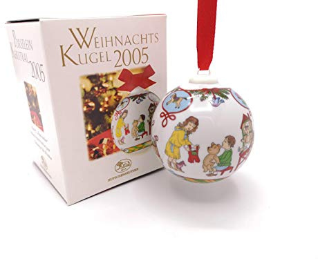 Hutschenreuther Porzellankugel Weihnachtskugel 2005 OVP