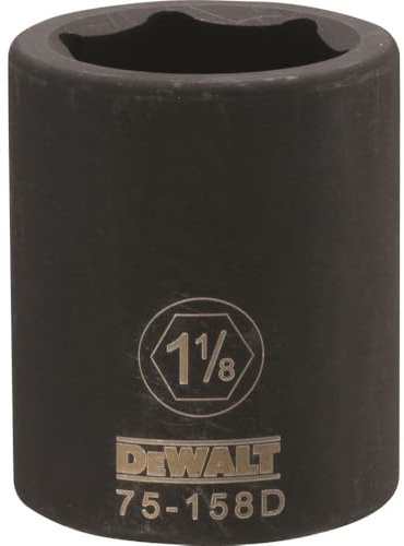 DEWALT 3/4 Drive Impact Socket 6 PT 1 1/8