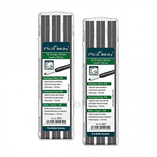 PICA-BIG Dry® 24 Ersatzminen 10H 6055 Steinhauerminen 10 H für raues Mauerwerk