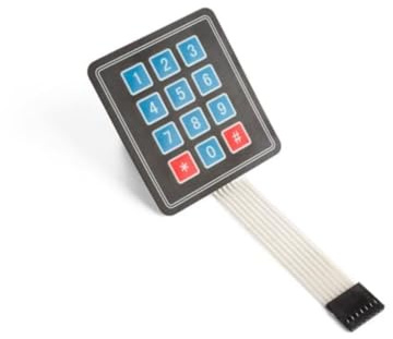 Whadda Teclado de Membrana, 3 x 4, conexión de 7 Pines, Entrada de Datos fáciles