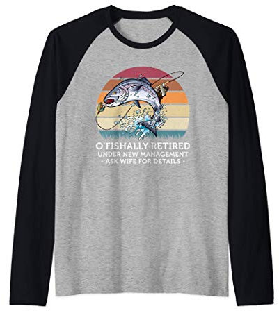 OFishally fragen Frau für Details Vintage Fishing Lover Raglan