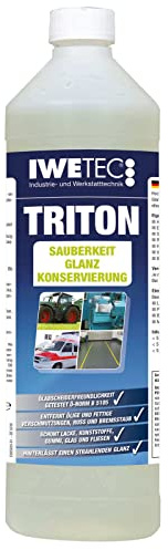 IWETEC Triton Fahrzeugreiniger Konzentrat 1L | KFZ & Maschinen | Bodenreiniger für die Werkstatt | 1:40 verdünnbar | Entfernt Öl, Fett & Insekten | Mit Glanzfilm | Ölabscheider geeignet