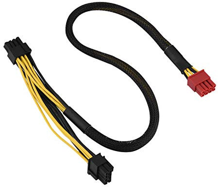 Restokki Cable de alimentación para Tarjeta gráfica, Cable de alimentación de Tarjeta gráfica PCI de 8 Pines de 50 cm a Doble de 8 Pines