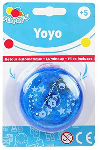 FLYPOP'S - Automatisches JoJo - Freizeitspiel - 030114 - Zufällige Farbe - Kunststoff - Kind - Erwachsener - Leuchtend - Kinderspielzeug - Batterien enthalten - 6 cm x 6 cm - Ab 5 Jahren.